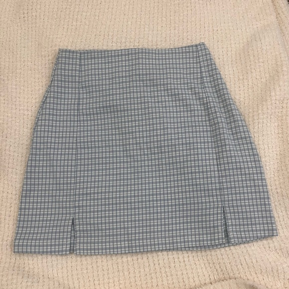 Brandy Melville Dresses & Skirts - Brandy Melville Blue Plaid Skirt